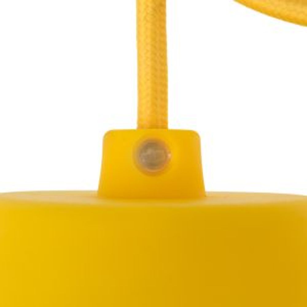 Патрон E27 силиконовый со шнуром 1м желтый REXANT