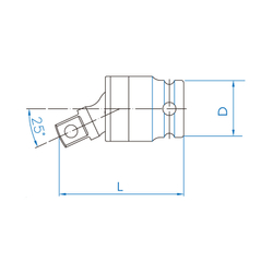 KING TONY (3796P) Кардан ударный 3/8", с шариковым фиксатором