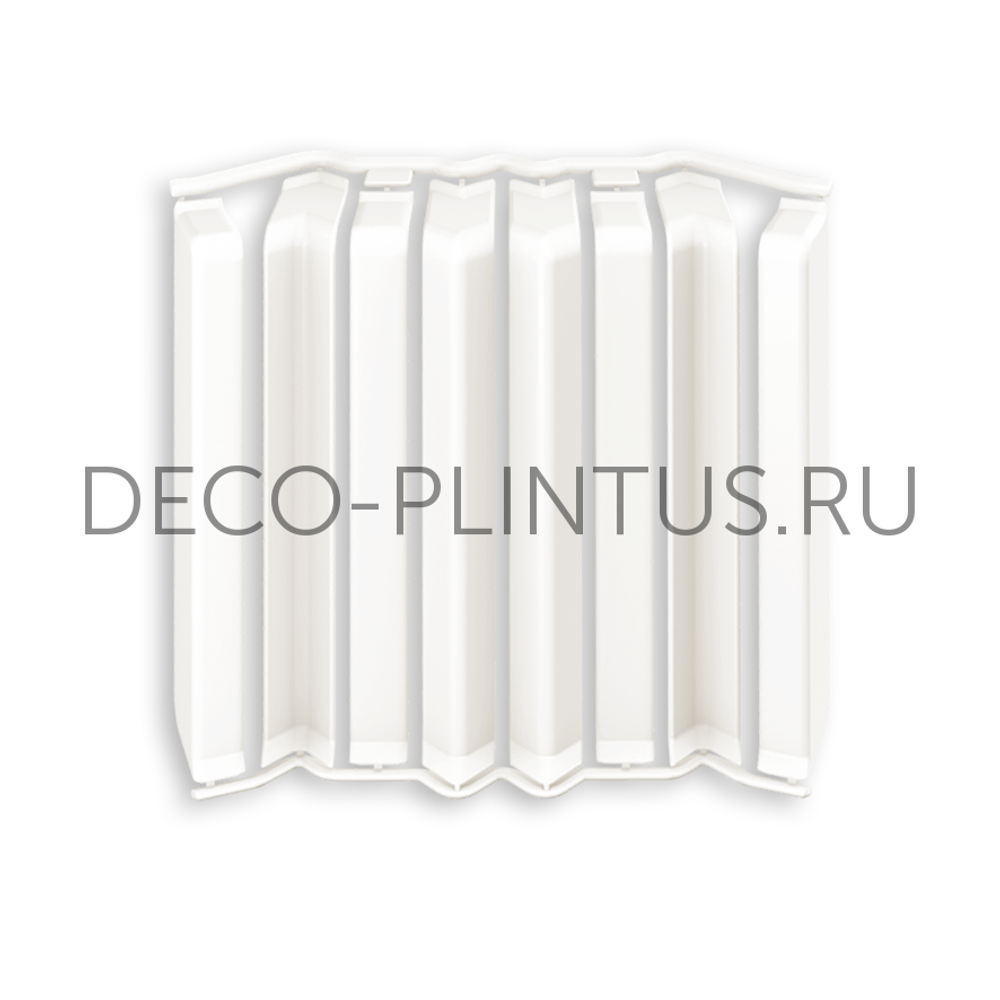 Накладки плинтуса Прямоугольного IDEAL Дюра 80мм - 037 Молочно-белый (в наборе 2 вн, 2нар, 2соед, 2загл)