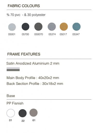 Шезлонг-лежак металлический Wave Pad антрацит