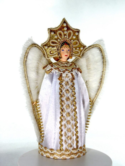 Фарфоровая кукла коллекционная Царевна-Лебедь