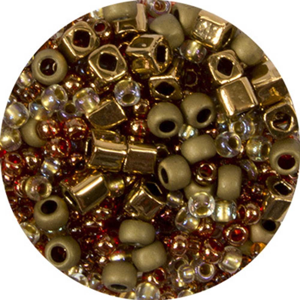 Бисер Япония "TOHO" MIX 7 25 г коричневый