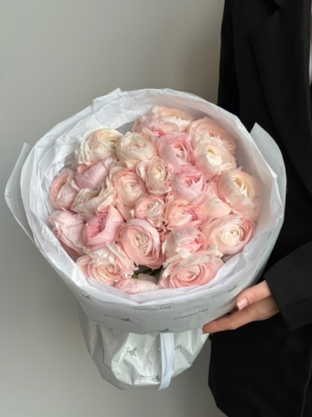 Букет из ранункулюсов в розовом оттенке 25 шт