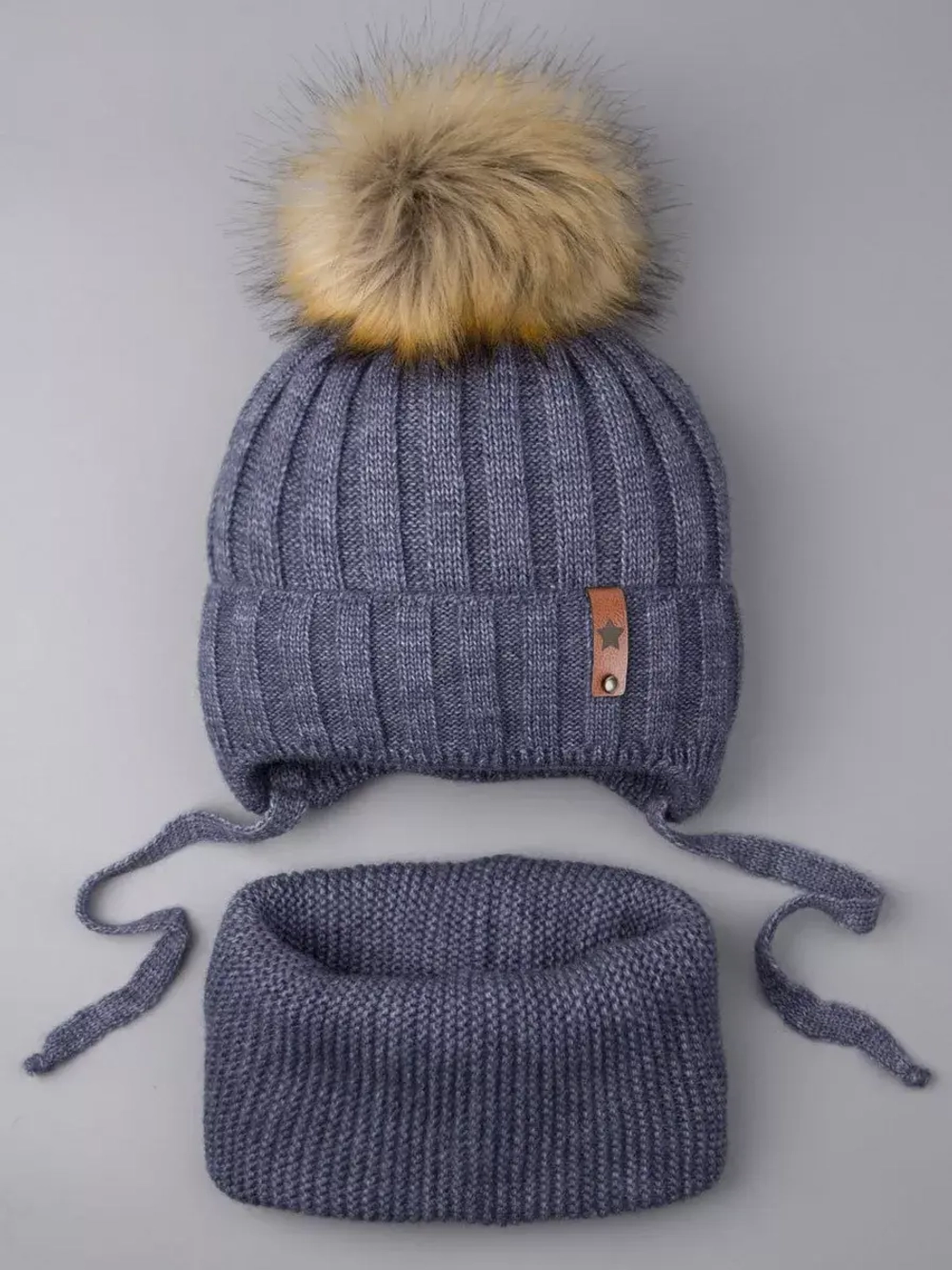 Шапка для мальчика зимняя и снуд