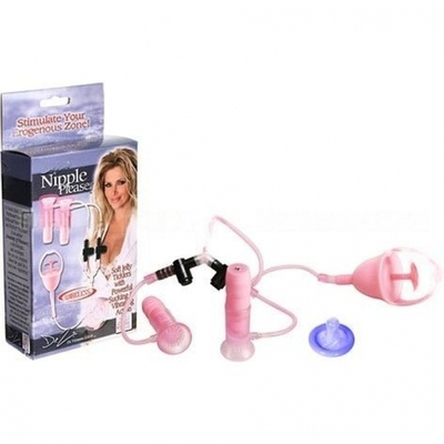Помпа для груди Nipple Pleaser (Цвет: розовый)