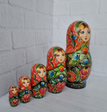 Матрёшка цветочная 21см 5мест