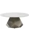 Журнальный столик Sharp Ø90х38 см, белая керамика