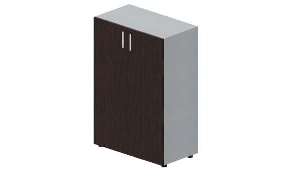 Шкаф 80х44х118см для документов (2 двери, 2 полки, ручки - хром)