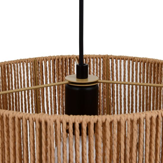 SLE6024-603-01 Светильник подвесной бежевый/черный E27 1*40W ETTAN