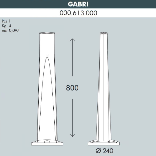 Парковый столб Fumagalli  000.613.000.A0