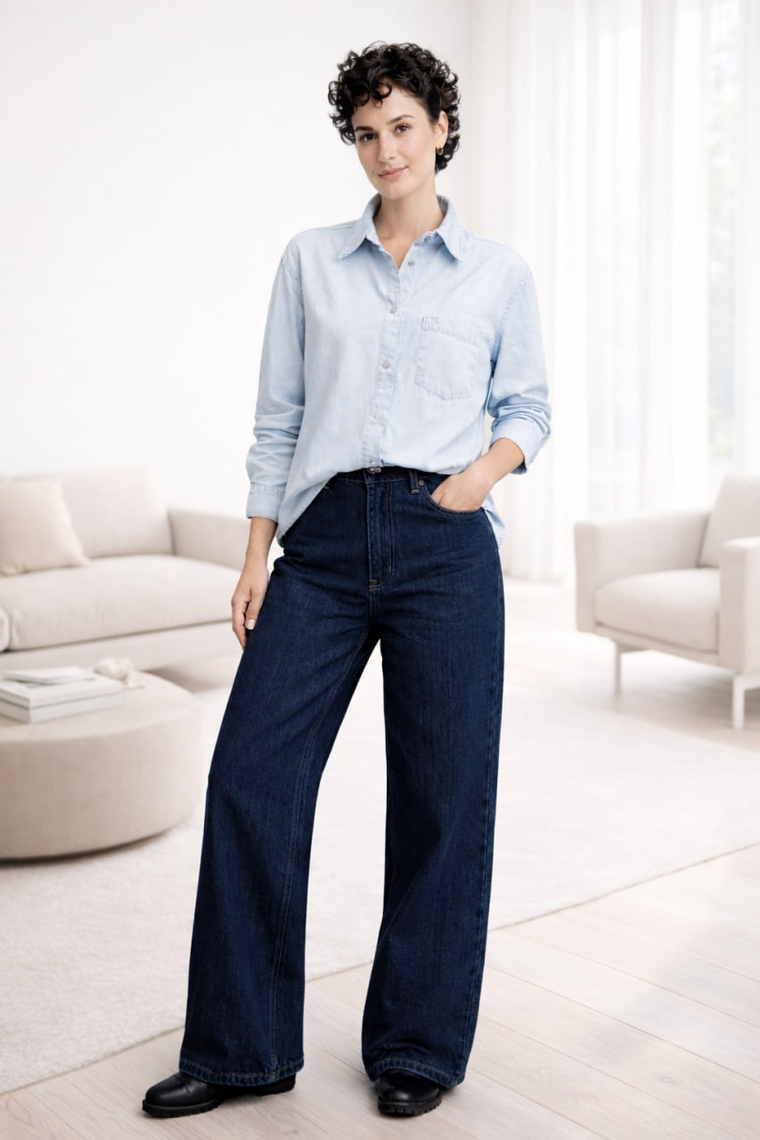 Рубашка с накладным карманам