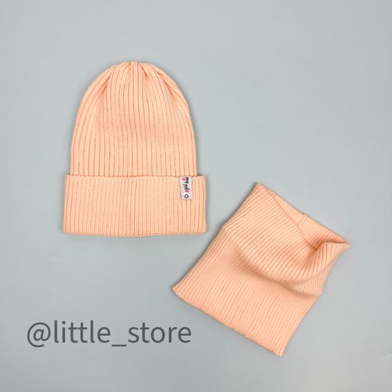 Шапка со снудом, Персик