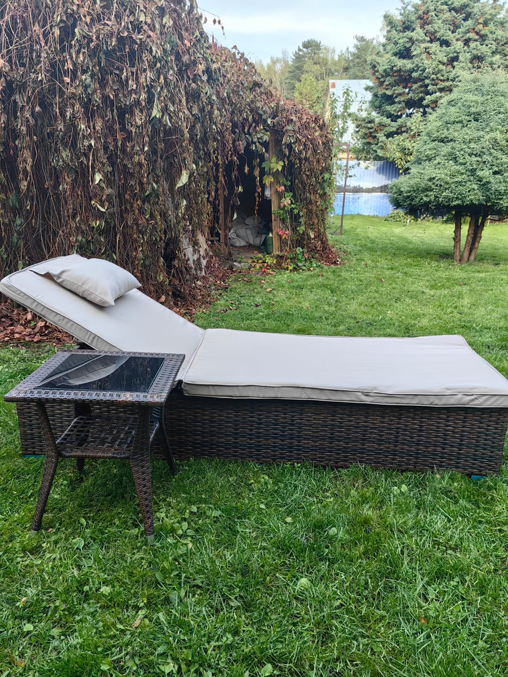 Шезлонг из искусственного ротанга Орландо цвет Шоколад