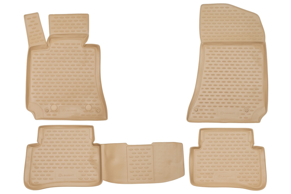 Коврики в салон для MERCEDES-BENZ E-Class W212 2009-2016, 4 шт. (полиуретан, бежевые) NLC.34.16.212K