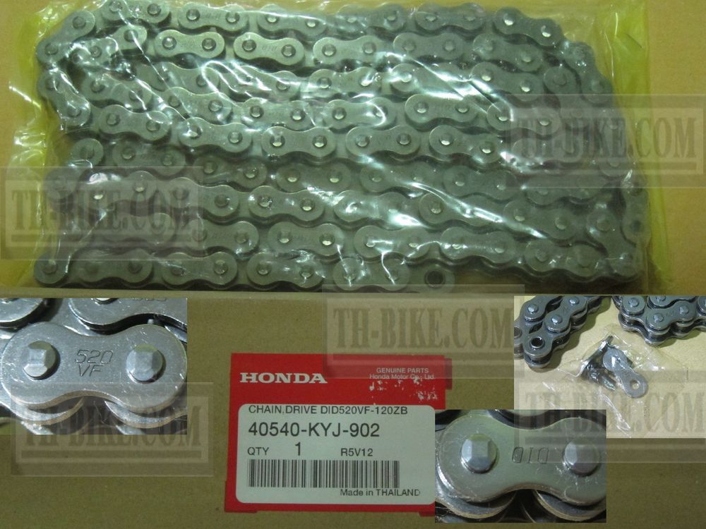 120L chain. OEM. 40540-KYJ-902. CHAIN, DRIVE (DAIDO) (DID520VF-120ZB). 120 links 520 chain DID O-ring. Honda.