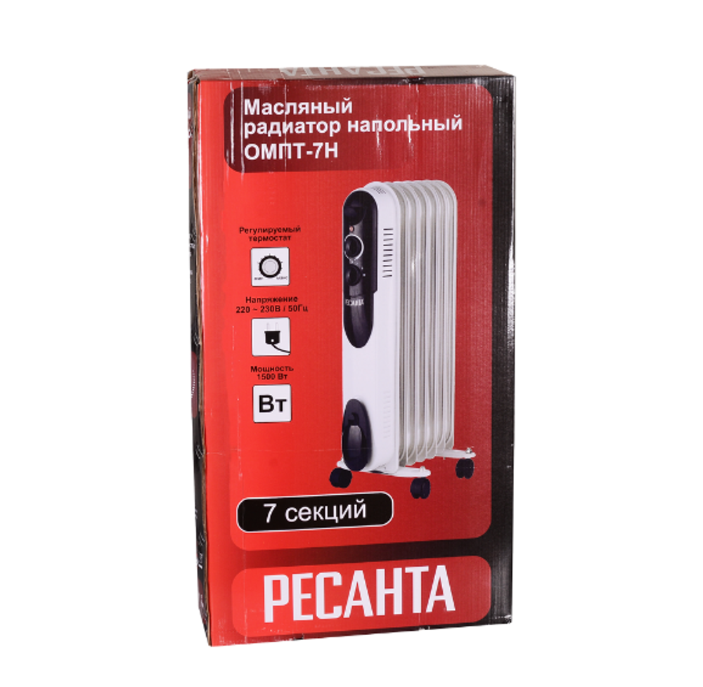 Масляный радиатор ОМПТ-7Н (1,5 кВт) РЕСАНТА