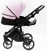 Детская коляска Adamex Nola Deluxe 2 в 1 N-SA16 (РОЗОВ. ЗЕФИР КОЖА)