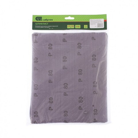 Шлифлист на тканевой основе, P 80, 230 х 280 мм, 10 шт, влагостойкий Сибртех 756417