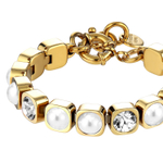 Браслет Dyrberg Kern CONIAN SG CRYSTAL / WHITE PEARL 450157