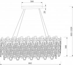 Подвесной светильник Maytoni Tissage MOD490PL-10G