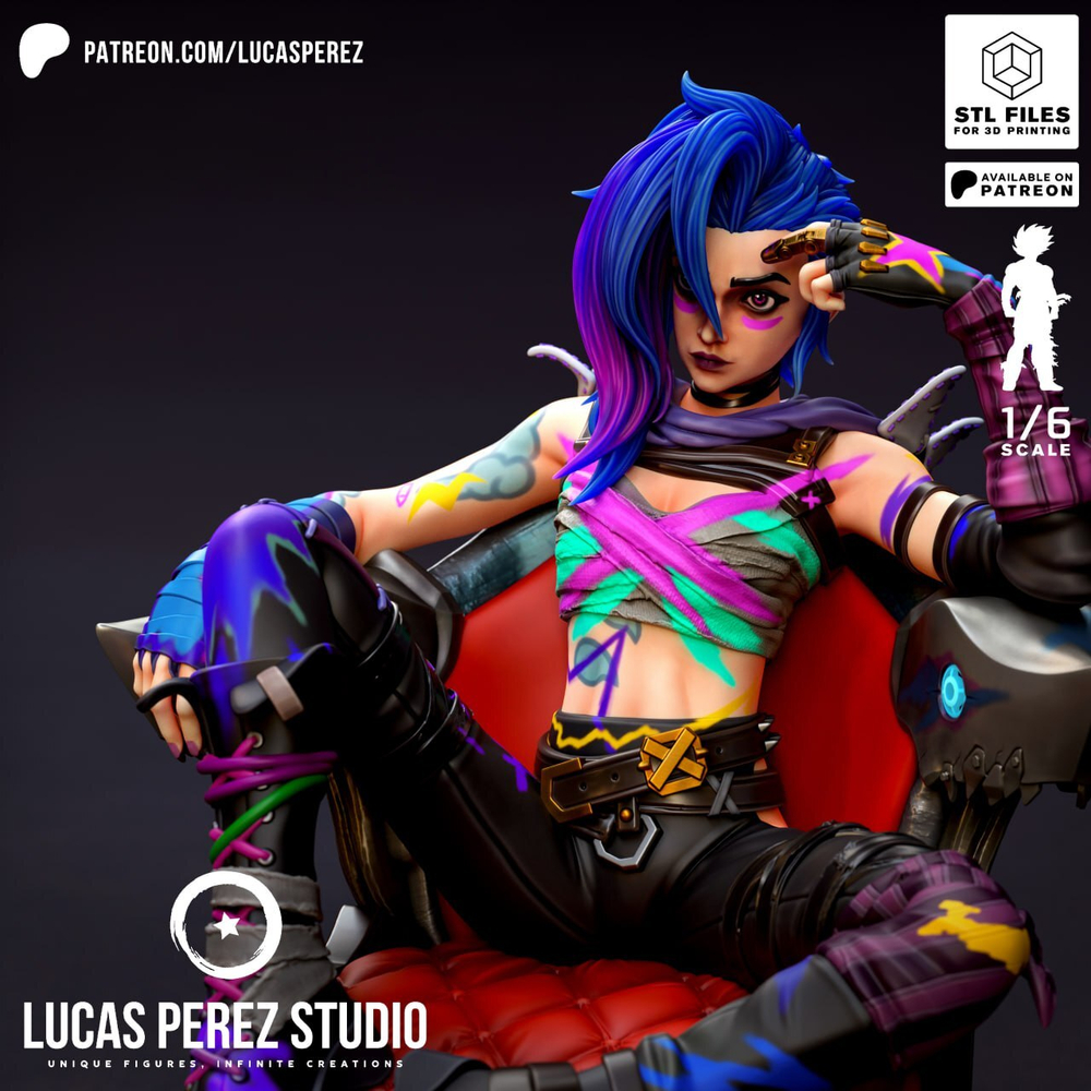 Фигуркаел Arcane Джинкс Лига легенд Jinx League of Legends