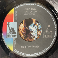 Винтажная виниловая пластинка 7 дюймов (маленькая пластинка) Proud Mary Get Back (Japan 1971)
