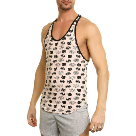 Мужская майка бежевая с принтом Van Baam VB0601