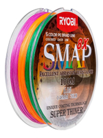 Шнур плетеный для рыбалки Ryobi SMAP PE8X-100M Multi Colour 6.0# 0,405мм