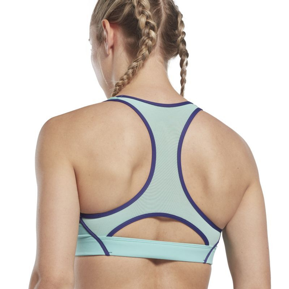 Теннисный бюстгальтер Reebok Less Mills Colorblock - Turquoise