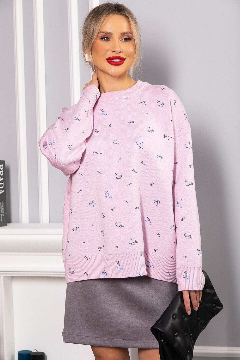 Свитер оверсайз Анита (сиреневый) Б14760-1М LT Collection