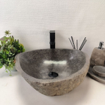 Каменная раковина из речного камня RS-63434 (49*45*16) 0123