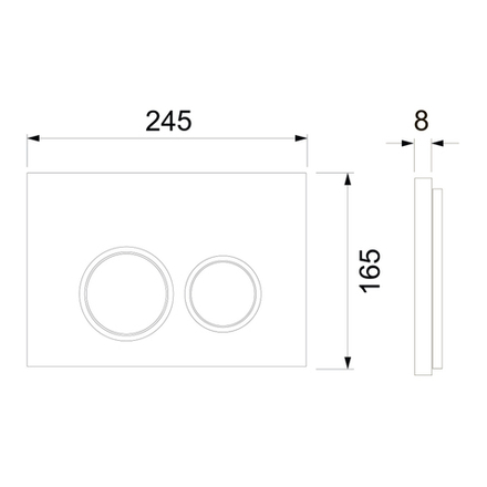 Панель смыва TECESpring с круглыми кнопками, Черный матовый