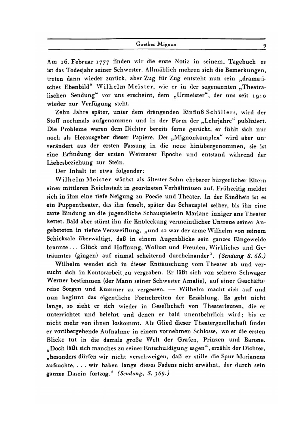 Goethes Mignon. Eine psychoanalytische Studie | Philipp Sarasin