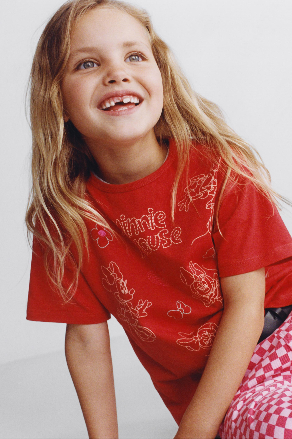 ZARA ФУТБОЛКА MINNIE MOUSE © DISNEY, КРАСНЫЙ