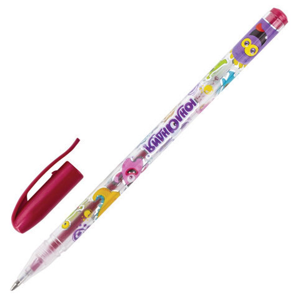 Ручки гелевые ЮНЛАНДИЯ, НАБОР 6 ЦВЕТОВ, МЕТАЛЛИК, с печатью, узел 0,7 мм, линия письма 0,5 мм, 142801