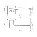 Ручка раздельная K.ARC.Q52.LOTUS GR-23 графит