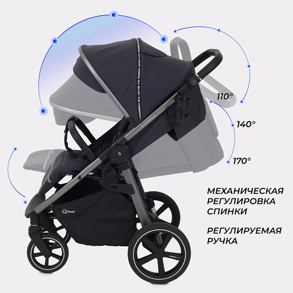 Детская прогулочная коляска Rant Caspia 2.0 2025 Graphite