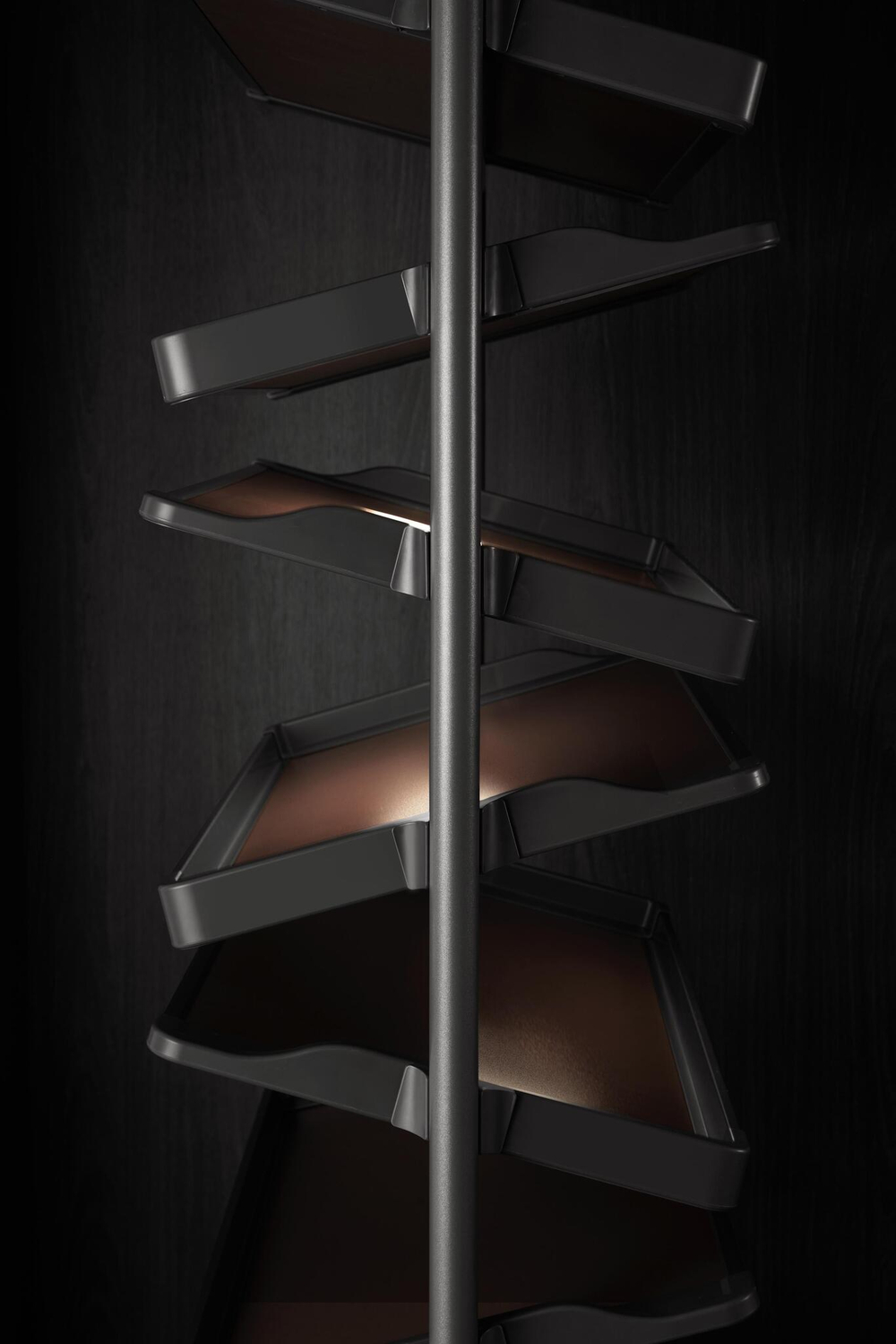 Вращающаяся полка для обуви, 685x355x(1630-1830), 10 уровней