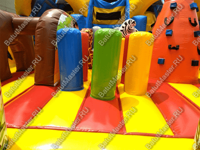 Коммерческий надувной батут "Слоник со скалодромом 2"