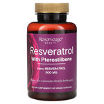 Reserveage Beauty, Ресвератрол с птеростильбеном, 500 мг, 60 растительных капсул