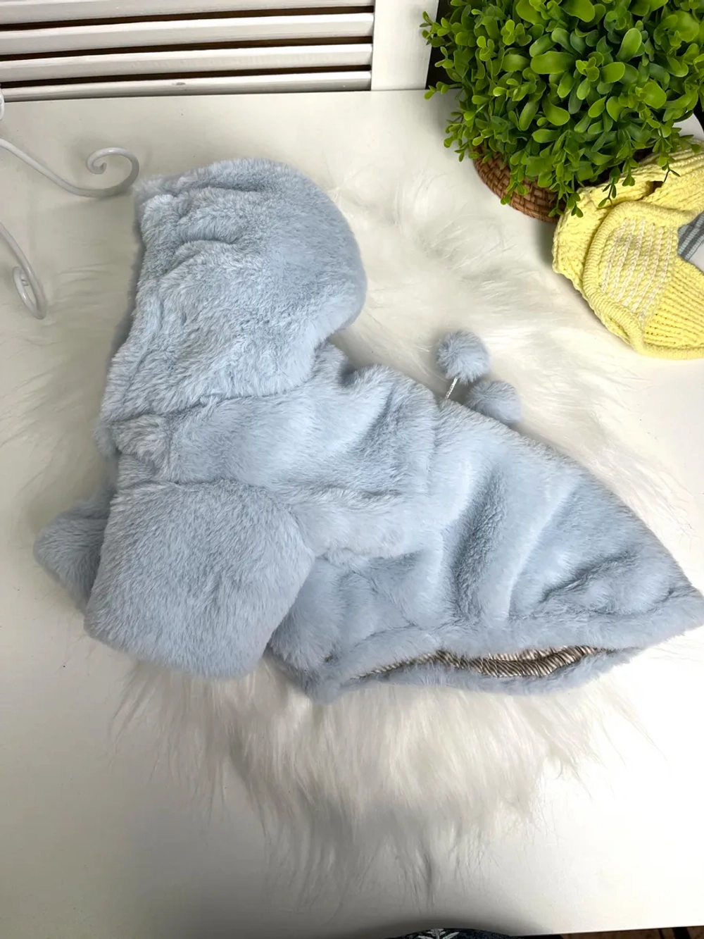 Утепленная шуба для собак и кошек, меховая куртка