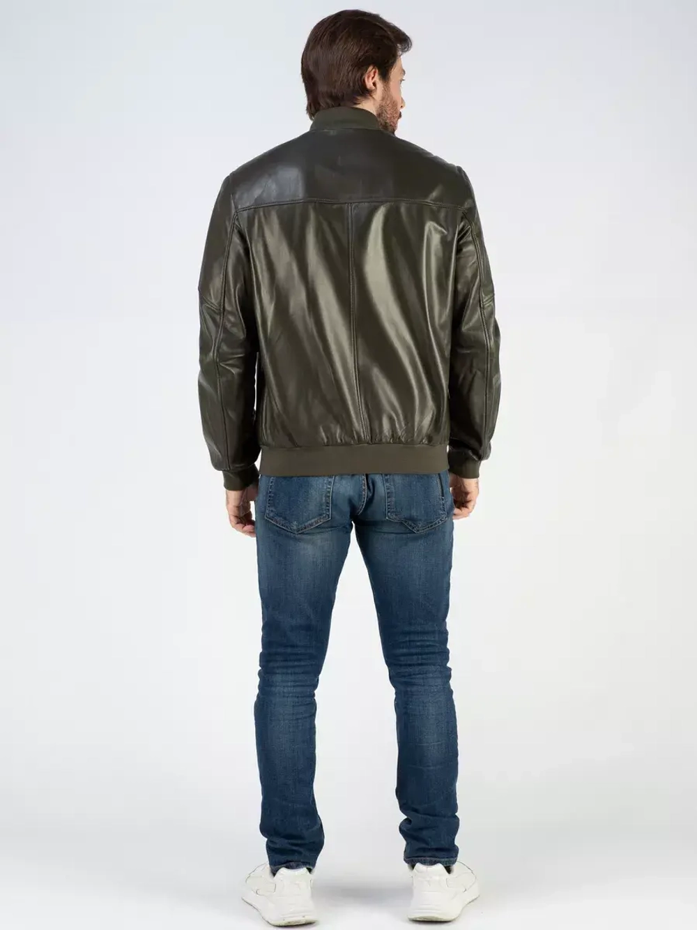 Кожаная куртка демисезонная Турция бомбер