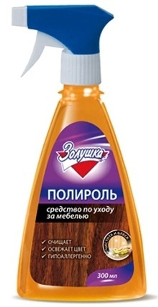 Ч/с Полироль для мебели Золушка с триггером, 300мл, 12шт/кор
