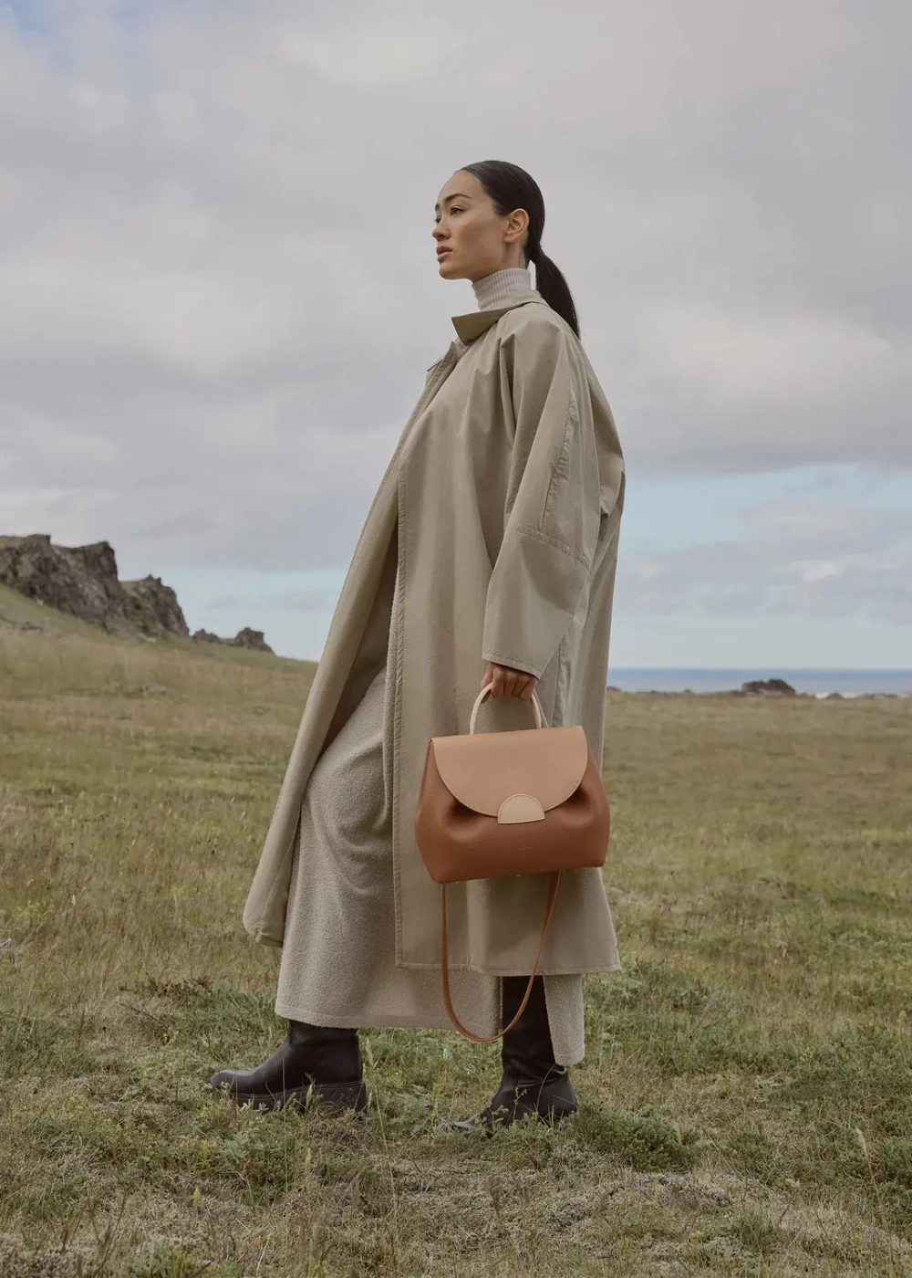 POLENE СУМКА NUMERO UN, ЦВЕТ ВЕРБЛЮЖЬЕЙ ШЕРСТИ