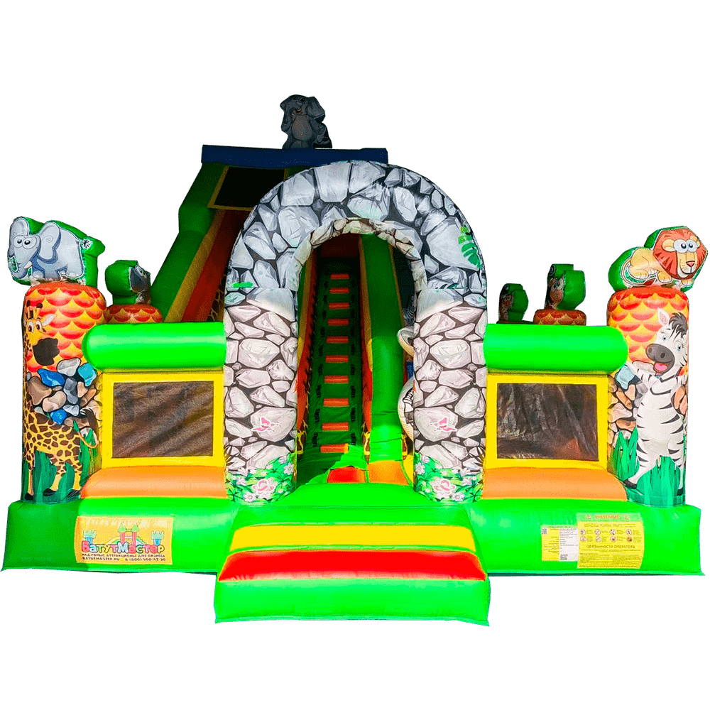 Коммерческий надувной батут «Слоник и друзья», 7*5*6 м