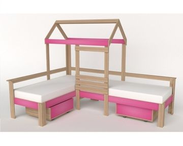 Кровать-домик АВАРА-2 с ящиками правая