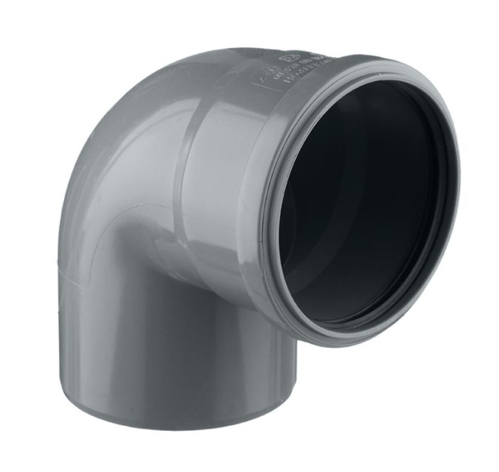 ПП Отвод канализационный серый 110х90