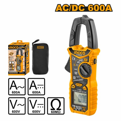 Мультиметр-клещи 600A INGCO DCM6005 INDUSTRIAL