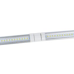 ULM-F45-2x6W-4500K IP20 SILVER Светильники светодиодные для мебели. набор из 2-х шт. Механический выключатель. 600x25x8мм. 2x500Lm. ТМ Uniel