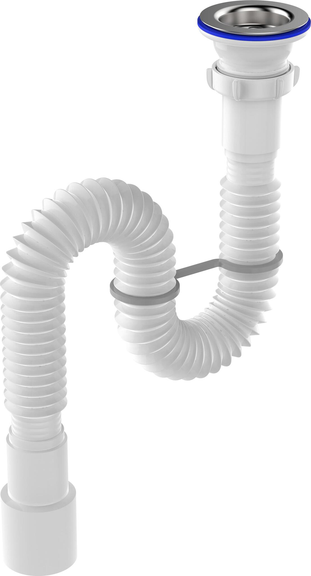 ГОФРОСИФОН 1 1/2Х40/50 AQUANT С МЕТ.РЕШ